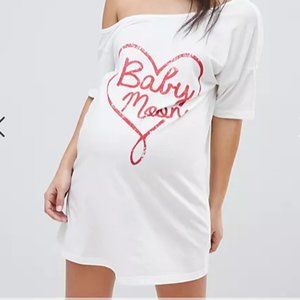 ASOS DESIGN Maternity 'Babymoon' Slouchy Jersey Beach Cover Up